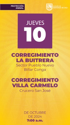 Jornada de Estetizaci&oacute;n - jueves 10 de octubre CORREGIMIENTO LA BUITRERA Sector Pueblo Nuevo Billar Conga  CORREGIMIENTO VILLA CARMELO Crucero San Jos&eacute;