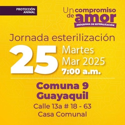 Jornada de Estetizaci&oacute;n 25 de marzo de 2025 - Comuna 9 Guayaquil Cl. 13a # 18-63 Casa Comunal