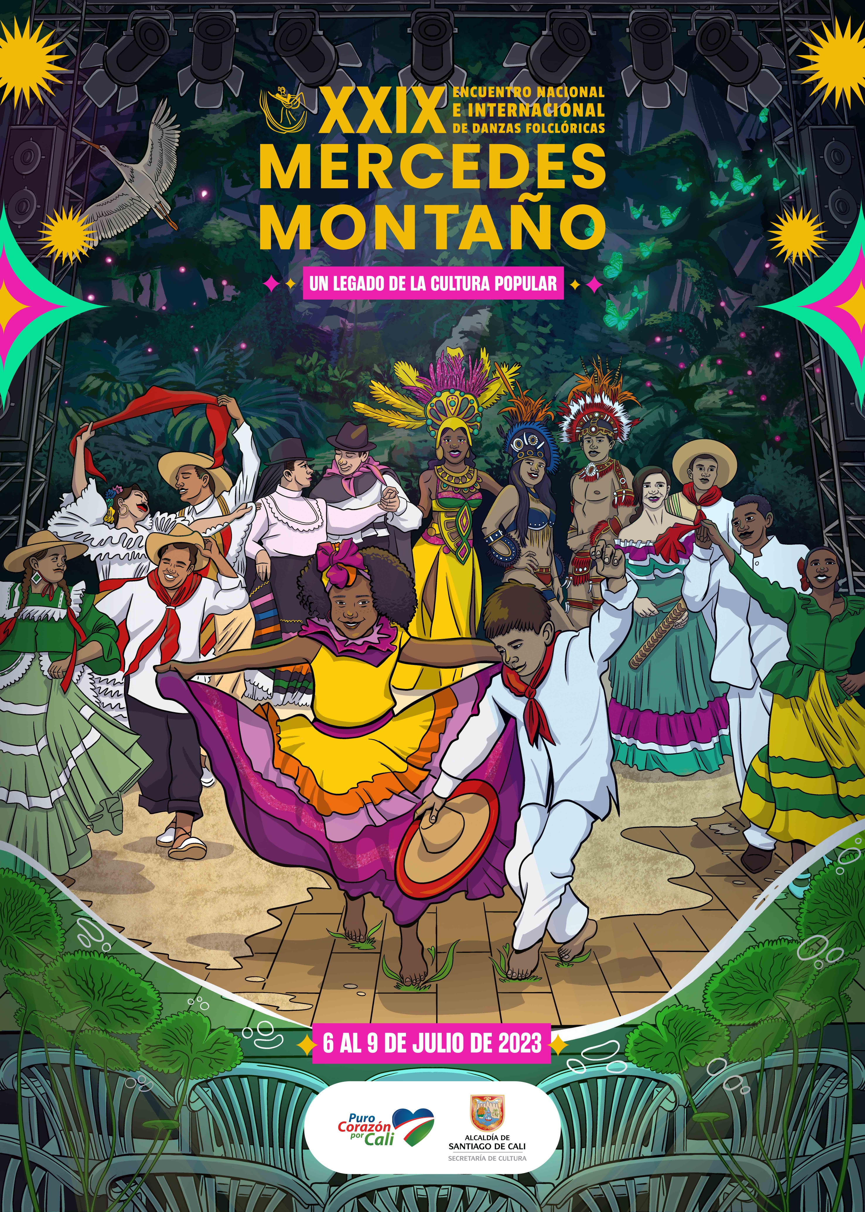Este es el afiche Oficial del Encuentro de Danzas Folclóricas Mercedes Montaño 2023 Este es el afiche Oficial del Encuentro de Danzas Folclóricas Mercedes Montaño 2023