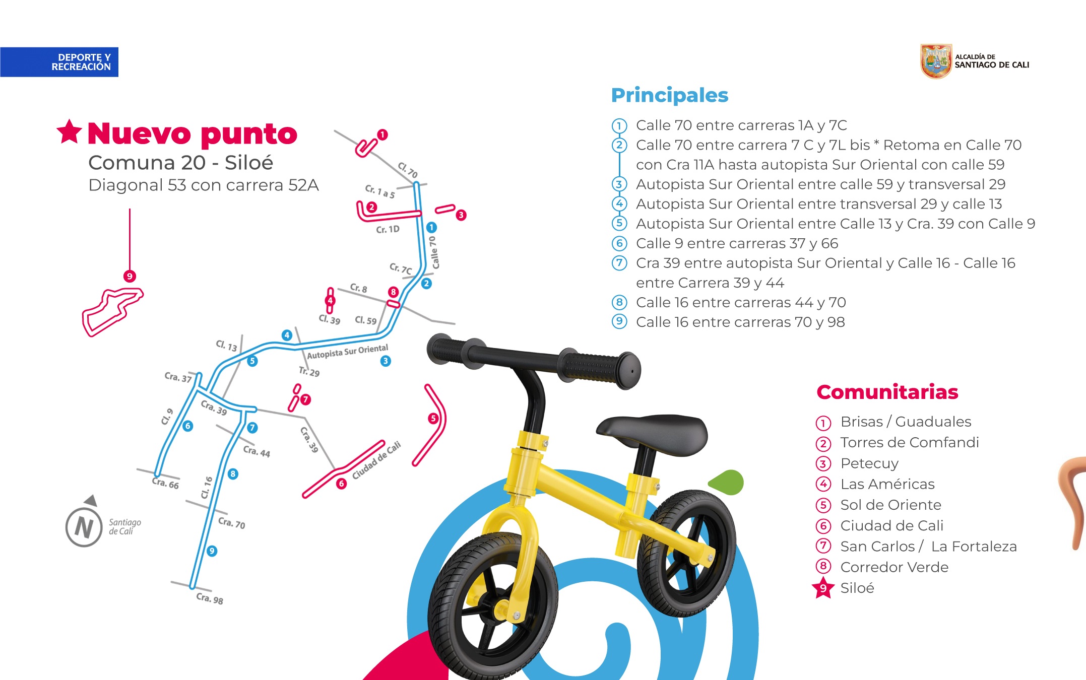 Con ruta comunitaria en la Comuna 20, el domingo 2 de marzo vuelve la Ciclovida de Cali Con ruta comunitaria en la Comuna 20, el domingo 2 de marzo vuelve la Ciclovida de Cali