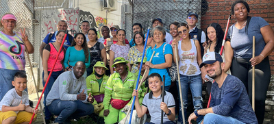 Integrantes de Mesa de Cultura Ciudadana embellecieron la comuna 8