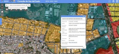 En l&iacute;nea se puede consultar el uso de suelo de un predio