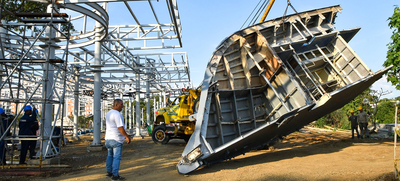 &iexcl;Llegan a Cali primeras piezas del buque que se exhibir&aacute; en Parque Pac&iacute;fico!
