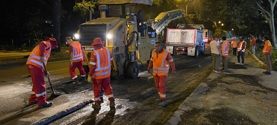 Secretar&iacute;a de Infraestructura reactiv&oacute; trabajos nocturnos de recuperaci&oacute;n de la malla vial en Cali
