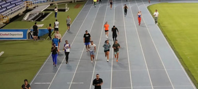 La pista atl&eacute;tica del estadio Pascual Guerrero tambi&eacute;n se puso en servicio en horario nocturno