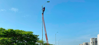 Avanza la instalaci&oacute;n de 40 luminarias led en el puente de Bochalema