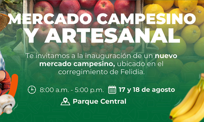Felidia Valle realiza su primer Mercado Campesino y Artesanal