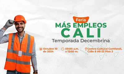 Llega una nueva feria de empleo 'M&aacute;s Empleos Cali': 1500 vacantes disponibles para la temporada de fin de a&ntilde;o