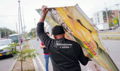 Durante el &uacute;ltimo a&ntilde;o, Alcald&iacute;a de Cali retir&oacute; m&aacute;s de 4.200 elementos de  publicidad irregular