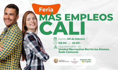 M&aacute;s de 600 oportunidades laborales en la primera feria de empleo M&aacute;s Empleos Cali de 2025