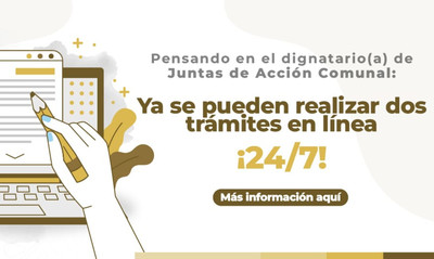 Dos nuevos tr&aacute;mites en l&iacute;nea facilitan tareas a dignatarios(as) de Juntas de Acci&oacute;n Comunal de Cali