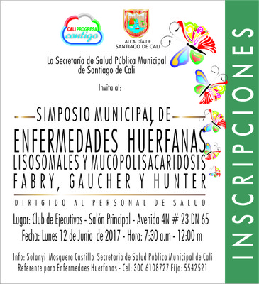 Simposio Municipal de Enfermedades Hu&eacute;rfanas Lisosomales y Mucopolisacaridosis Fabry, Gaucher y Hunt