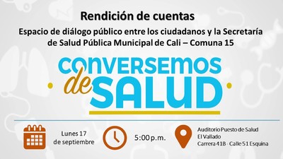 Rendici&oacute;n de Cuentas, Conversemos de Salud Comuna 15