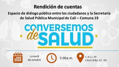 Rendici&oacute;n de Cuentas, Conversemos de Salud Comuna 19
