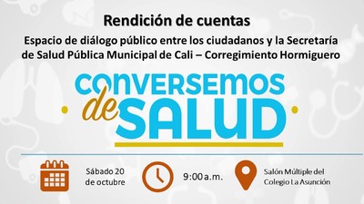 Rendici&oacute;n de Cuentas, Conversemos de Salud Corregimiento Hormiguero