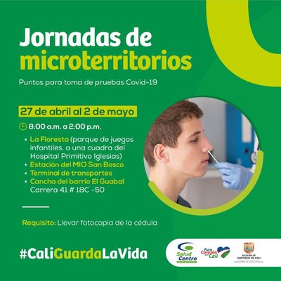 Jornadas de microterritorios -Puntos para toma de pruebas Covid-19-