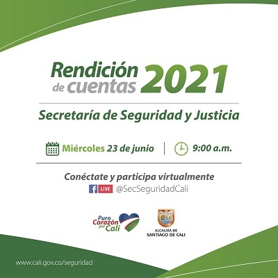 Invitaci&oacute;n a Primera Rendici&oacute;n de Cuentas Secretaria de Seguridad y Justicia 2021