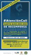 Alcald&iacute;a increment&oacute; a $100 millones la recompensa por informaci&oacute;n sobre doble homicidio en cercan&iacute;as a Univalle
