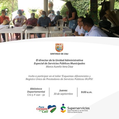 Taller participativo "Esquemas diferenciales y Registro &Uacute;nico de Prestadores de Servicios P&uacute;blicos" - RUPS