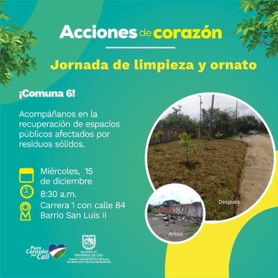 Jornada de limpieza y ornato en la Comuna 6