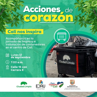 Jornada de limpieza &acute;Cali nos inspira&acute;