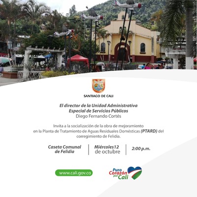 Socializaci&oacute;n de la obra de mejoramiento de la PTARD para el corregimiento de Felidia