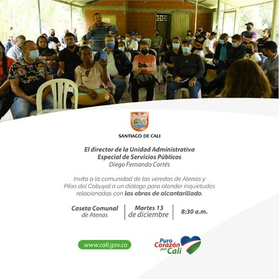 Di&aacute;logo ciudadano con la comunidad de Atenas y Pilas del Cabuyal