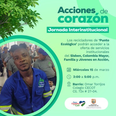 Jornada interinstitucional de servicios para los recicladores de Punto Ecol&oacute;gico