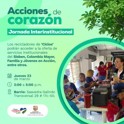 Jornada interinstitucional de servicios para los recicladores de Ciclos