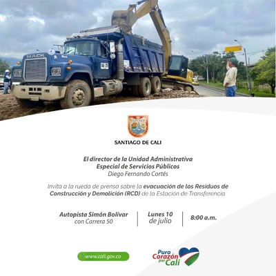 Rueda de prensa en la Estaci&oacute;n de Transferencia de la carrera 50 con Av. Sim&oacute;n Bol&iacute;var