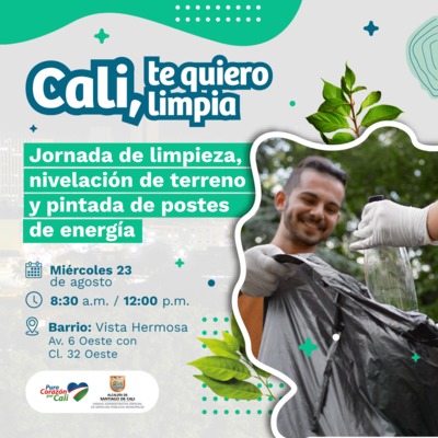 Jornada de limpieza, nivelaci&oacute;n de terreno y pintada de postes
