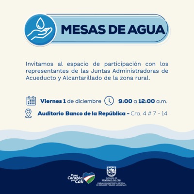 Mesa de agua con los representantes de las JAAA