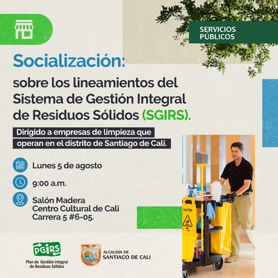 Socializaci&oacute;n sobre el Sistema de Gesti&oacute;n Integral de Residuos S&oacute;lidos (SGIRS)