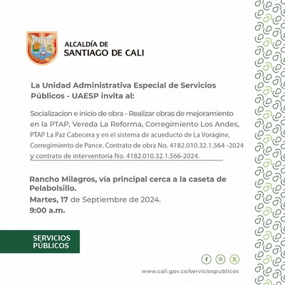 Socializaci&oacute;n e inicio de obra en agua potable y saneamiento b&aacute;sico