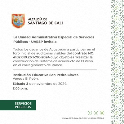Foro inicial de Auditor&iacute;as Visibles - Acuape&oacute;n, Pance