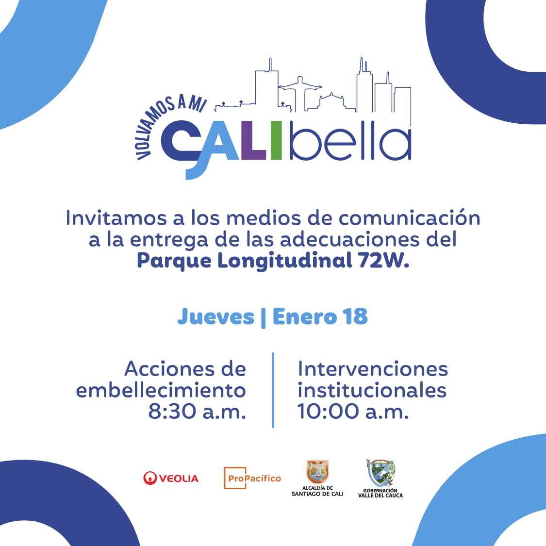 Entrega de adecuaciones del Parque Longuitudinal 72W