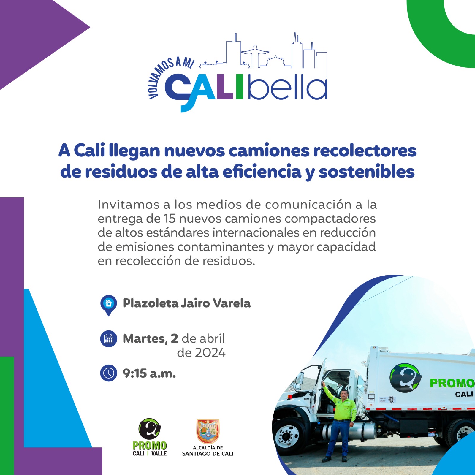 Entrega de camiones de recolección de residuos sólidos