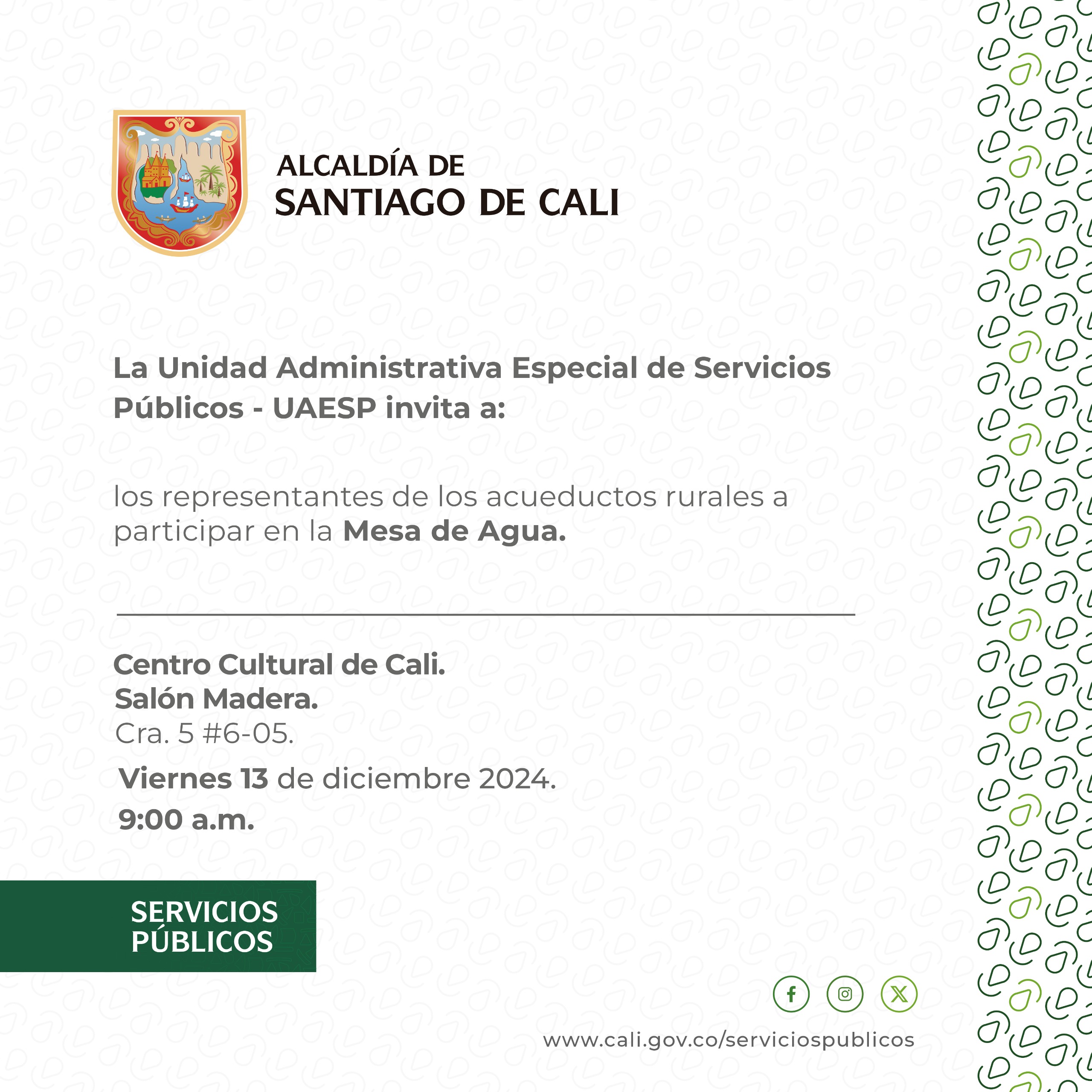 Mesa de Agua con los representantes de las JAAA