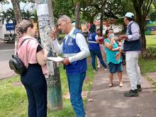 Parque de La M&uacute;sica se enluci&oacute; con jornada de limpieza y ornato