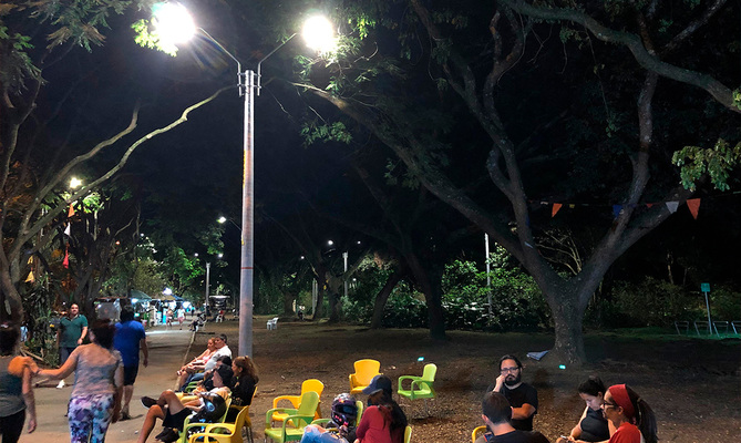 Parque El Ingenio y barrio San Antonio, los espacios revitalizados con el  nuevo alumbrado p&uacute;blico de tecnolog&iacute;a led