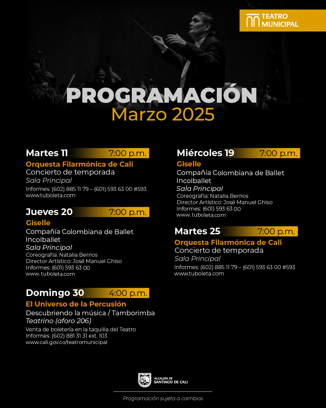 Vive los clásicos: música, ballet y percusión en el Teatro Municipal
