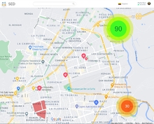 Prototipo Gesti&oacute;n de emergencias y desastres - Interfaz Mapa sobre los posibles riesgos