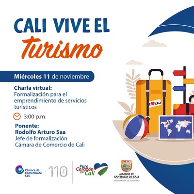 Convocatoria Charla Virtual Formalizaci&oacute;n para el emprendimiento de servicios tur&iacute;sticos
