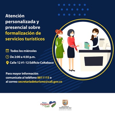 Atenci&oacute;n personalizada y presencial sobre formalizaci&oacute;n de servicios tur&iacute;sticos