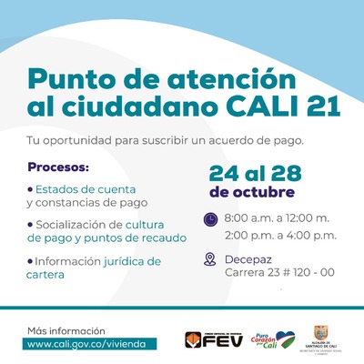 Punto de Atenci&oacute;n al Ciudadano C.A.L.I. 21