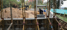 As&iacute; avanza la cimentaci&oacute;n del &lsquo;Puente verde&rsquo; sobre la Circunvalar