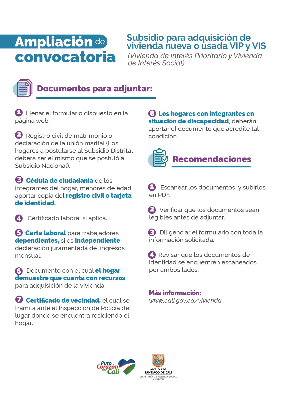 Subsidio para adquisición de vivienda nueva o usada VIP y VIS 2023 Características 