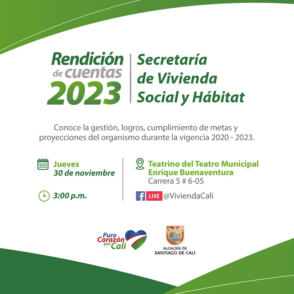 Secretaría de Vivienda rendirá cuentas el próximo 30 de noviembre