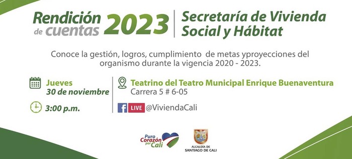 Secretar&iacute;a de Vivienda rendir&aacute; cuentas el pr&oacute;ximo 30 de noviembre